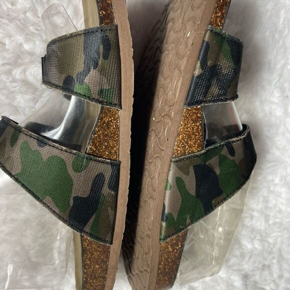 Madden Teddy T camouflage slide on foot bed sandals SZ10M - Picture 4 of 5